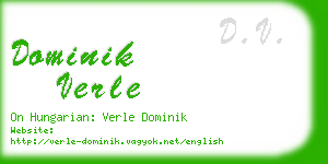 dominik verle business card